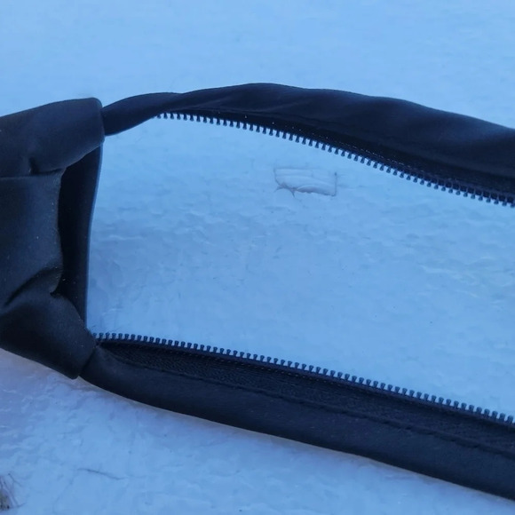 George Accessories Polyester Black Pattern Always-Tied Zip Mens Tie - Picture 5 of 9